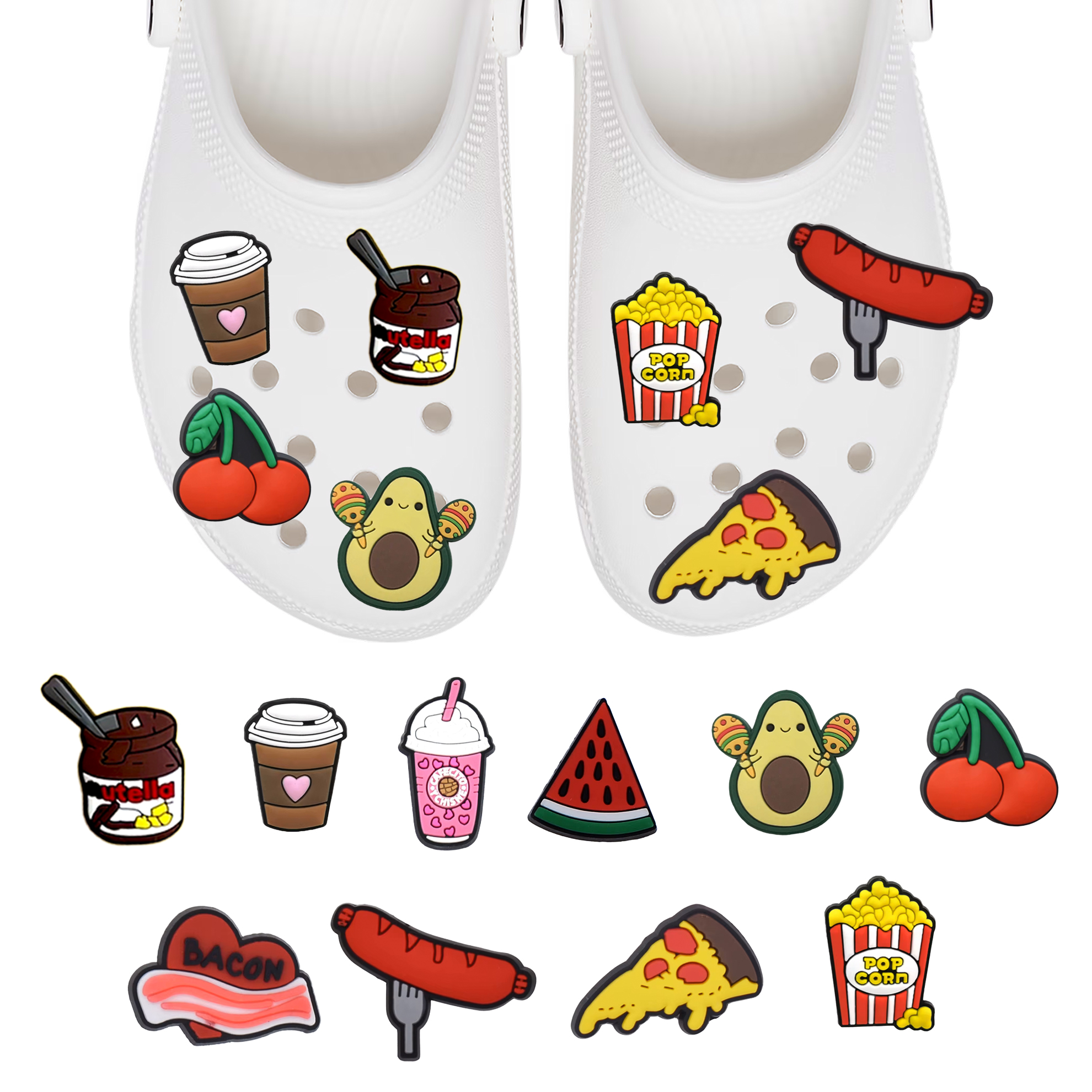 Przypinki do Crocs Food jedzenie - 10 sztuk