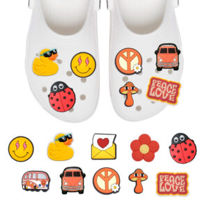 Przypinki do Crocs hippie summer - zestaw 10 sztuk