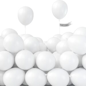Balony PREMIUM PartyWoo 120 szt 5" 12 cm Białe Lateks