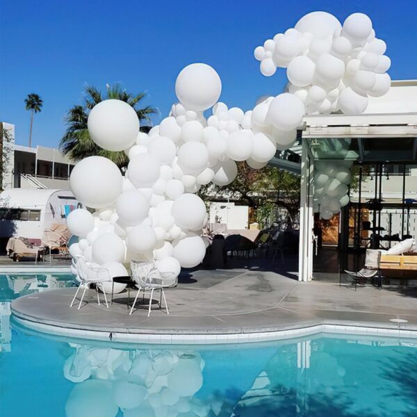 Balony PREMIUM PartyWoo 120 szt 5" 12 cm Białe Lateks - obrazek 9