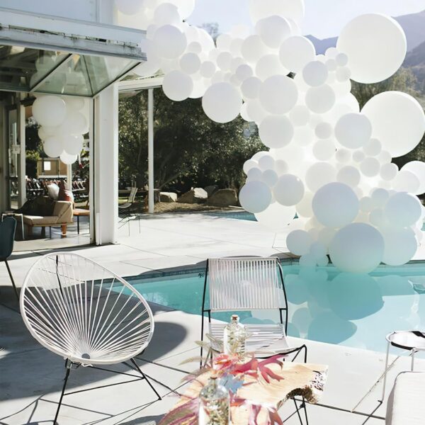 Balony PREMIUM PartyWoo 120 szt 5" 12 cm Białe Lateks - obrazek 8