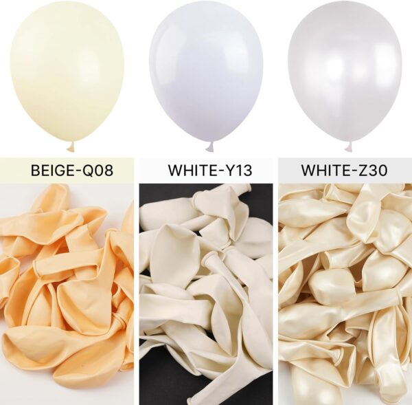 Balony PREMIUM PartyWoo 120 szt 5" 12 cm Białe Lateks - obrazek 4