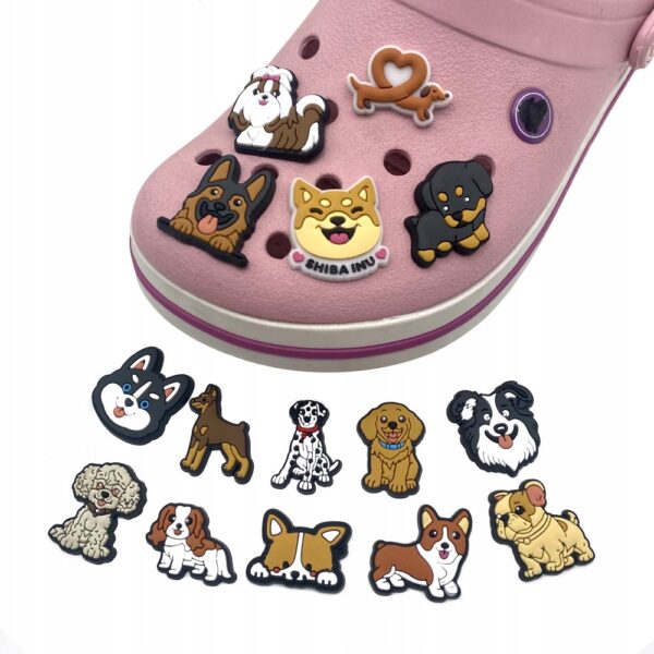 Przypinka Psy Pieski Pies do Crocs butów klapków telefonu torebki plecaki - obrazek 4