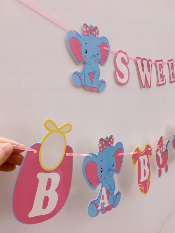Oro Party Zestaw dekoracji balonowych na Baby Shower It's a Girl + Girlanda - obrazek 6