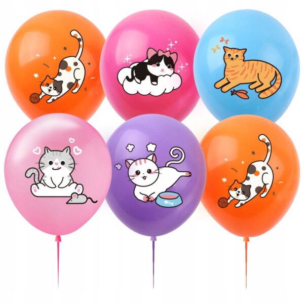 Oro Party Zestaw balonowych dekoracji urodzinowych z Kotkami Koty Kotki Cat - obrazek 7
