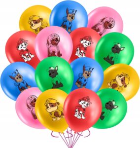 Zestaw 15 sztuk balonów Psi Patrol 30 cm Rubble Marshall Skye Chase Rocky