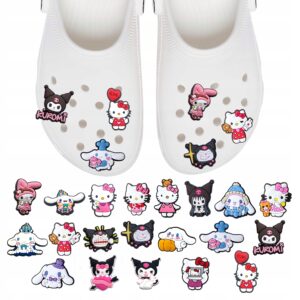 Przypinki do Crocs HELLO KITTY do butów telefonu torby zestaw 20 szt
