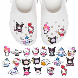 Przypinki do Crocs HELLO KITTY do butów telefonu torby zestaw 20 szt