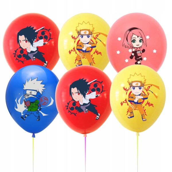 Oro Party Zestaw balonowych dekoracji urodzinowych Naruto + Girlanda Topper - obrazek 8