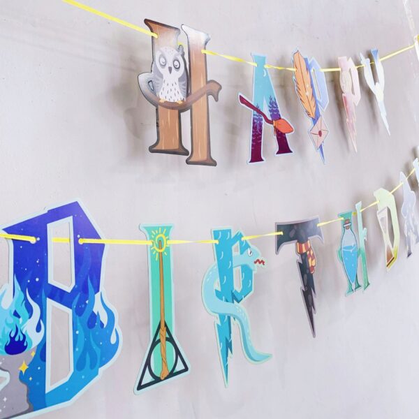 Oro Party Zestaw balonowych dekoracji urodzinowych Harry Potter + Girlanda - obrazek 12