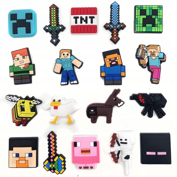 Przypinka Minecraft do Crocs butów klapków telefonu torby torebki plecaki - obrazek 3