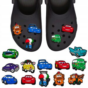 Przypinki do Crocs CARS AUTA do butów telefonu torby zestaw 12 szt