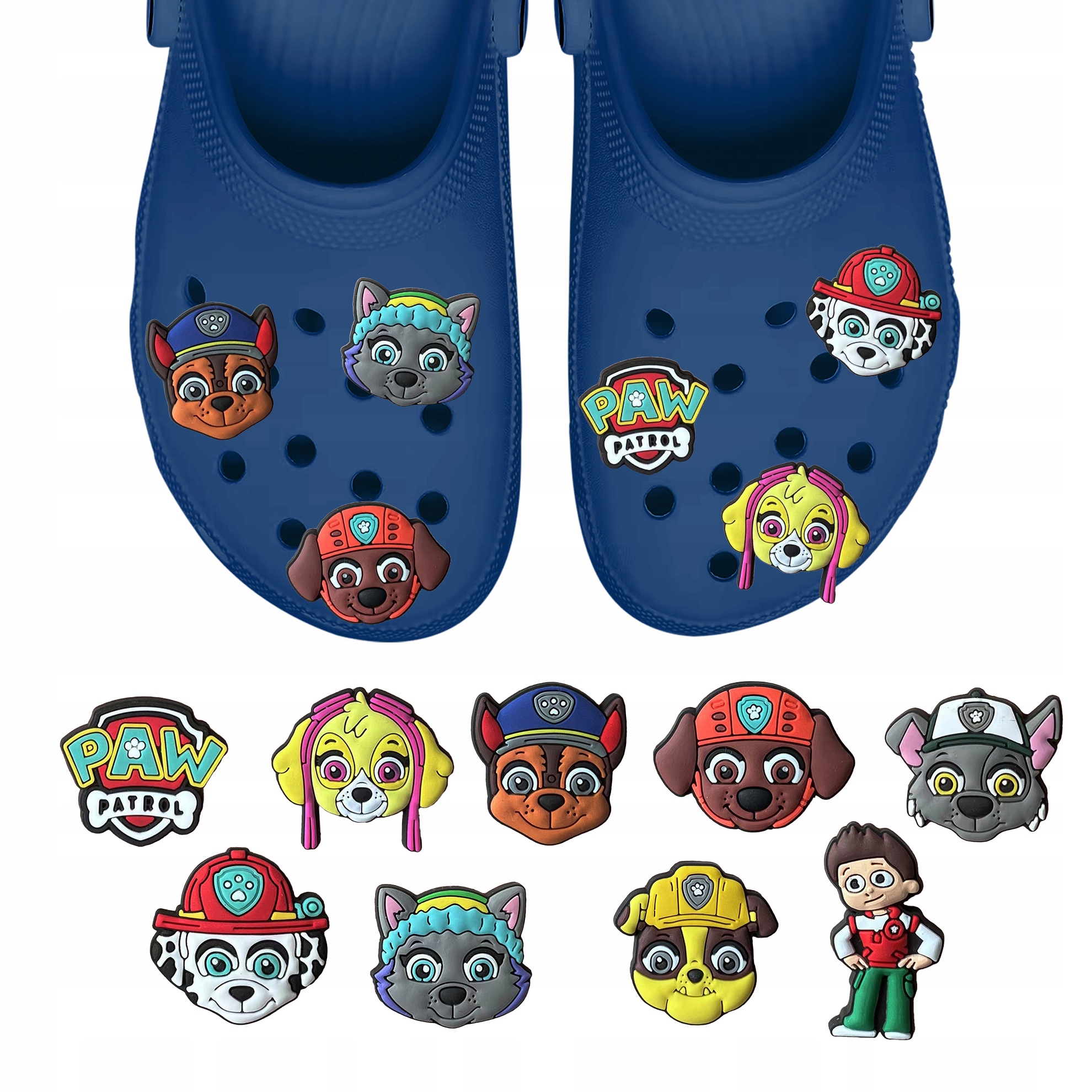 Przypinki do Crocs PSI PATROL do butów telefonu torby zestaw 9 szt