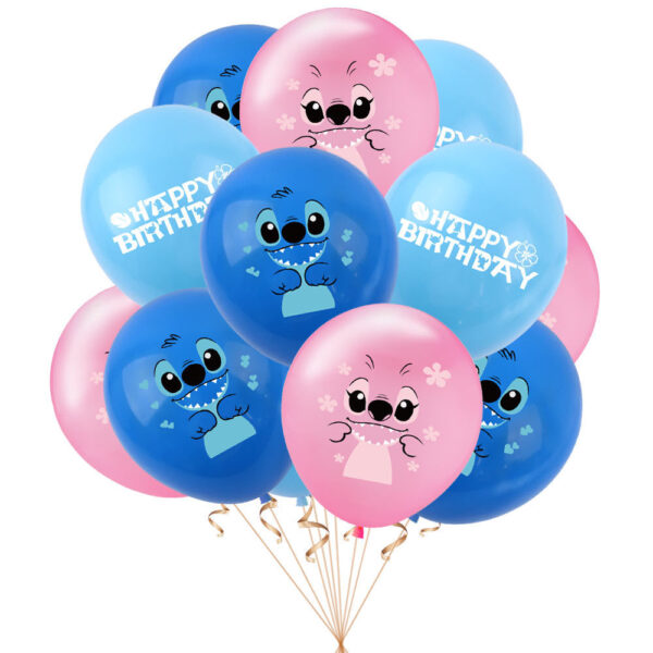 Oro Party Zestaw balonowych dekoracji urodzinowych Lilo i Stitch Stich - obrazek 4