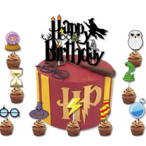 Oro Party Harry Potter DUŻY TOPPER NA TORT + 15 SZTUK TOPPERÓW NA BABECZKI