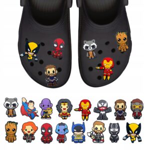 Przypinki do Crocs MARVEL DC do butów telefonu torby zestaw 16 szt