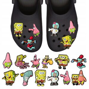 Przypinki do Crocs SPONGEBOB do butów telefonu torby zestaw 12 szt