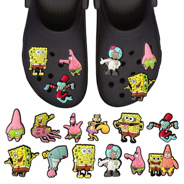 Przypinki do Crocs SPONGEBOB do butów telefonu torby zestaw 12 szt