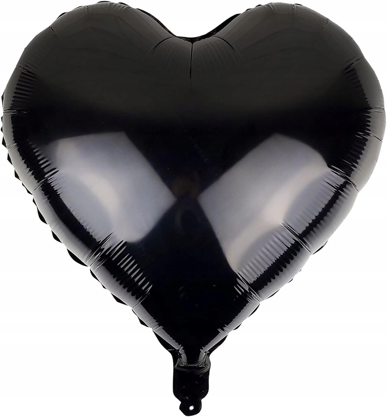 Duży Balon foliowy Metaliczny Czarne Serce 18 cali 45 cm 1 sztuka