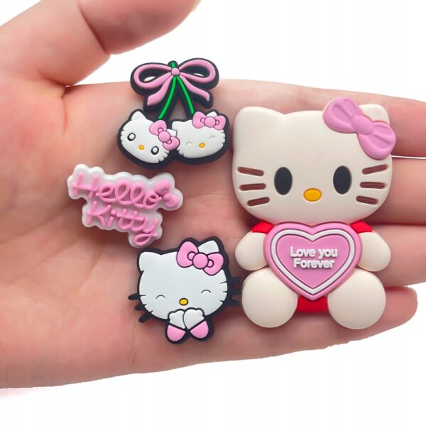 Duże XL Przypinki Hello Kitty do Crocs butów klapków telefonu torebek - obrazek 4