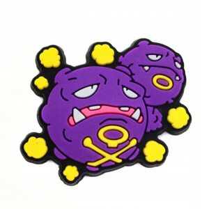 Przypinka Pokemon Weezing do Crocs butów klapków telefonu torebki plecaki