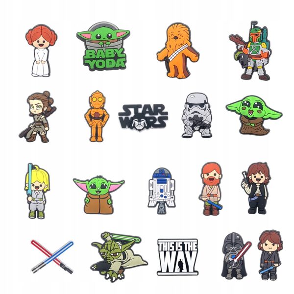 Przypinki do Crocs STAR WARS do butów telefonu torby zestaw 19 szt - obrazek 2