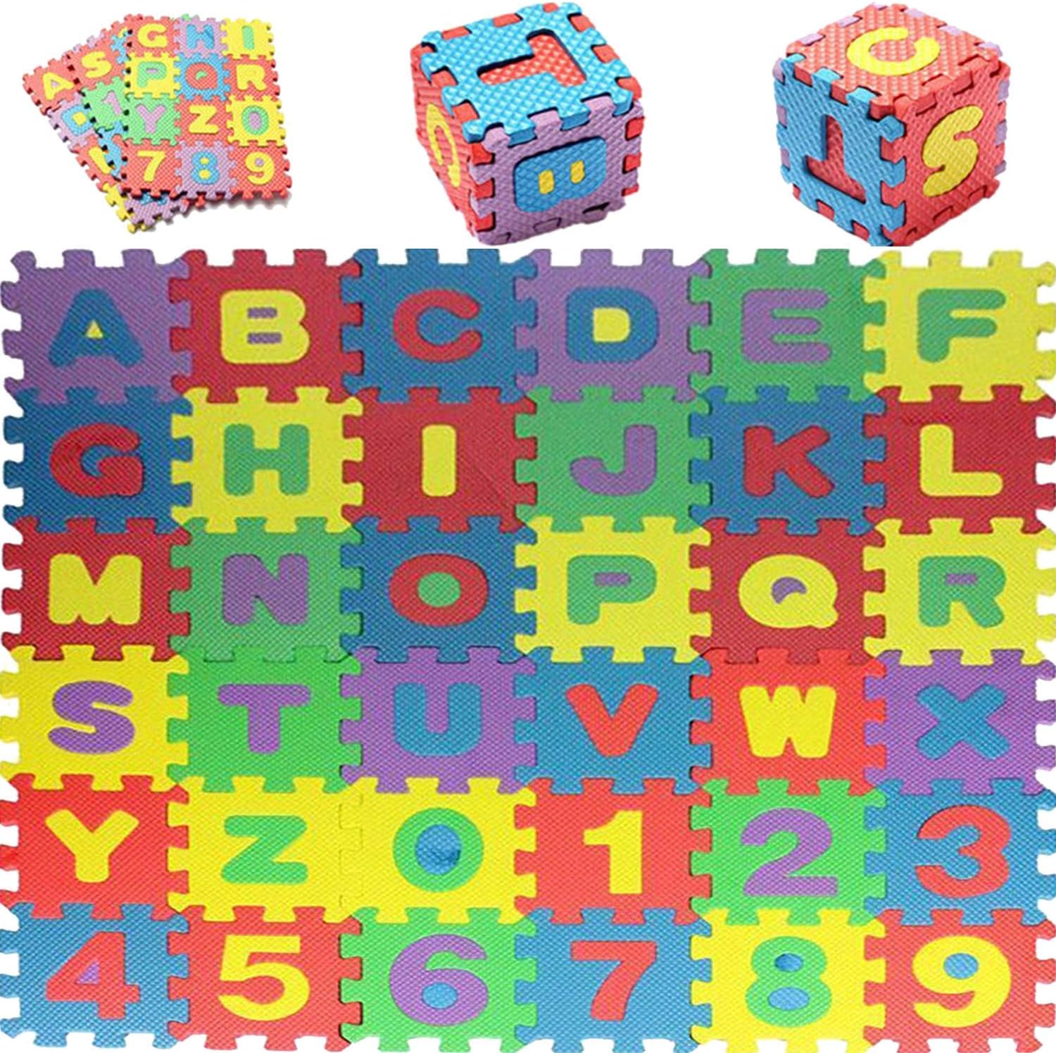 36 płytek Alfabet i liczby piankowa układanka mata do raczkowania 12x12cm