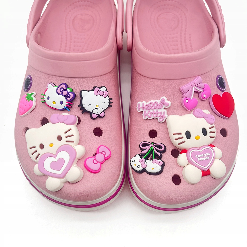 Duże XL Przypinki Hello Kitty do Crocs butów klapków telefonu torebek