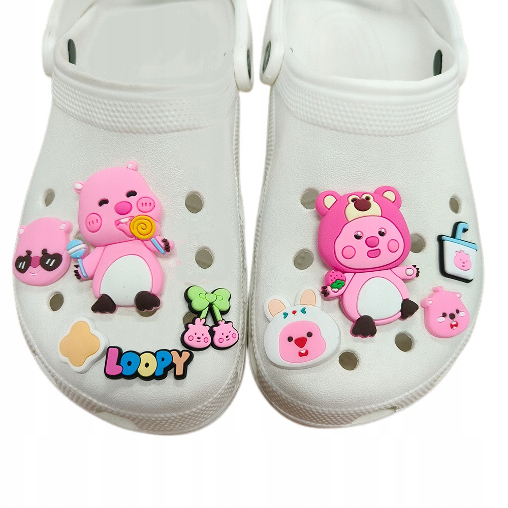 Duże XL Przypinki Loopy Zanmang do Crocs butów klapków telefonu torebek
