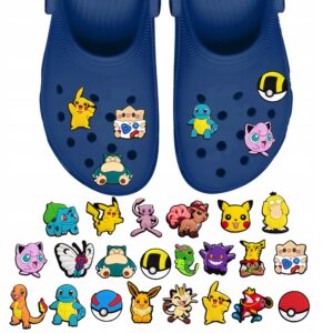 Przypinki do Crocs POKEMON do butów telefonu torby zestaw 22 szt