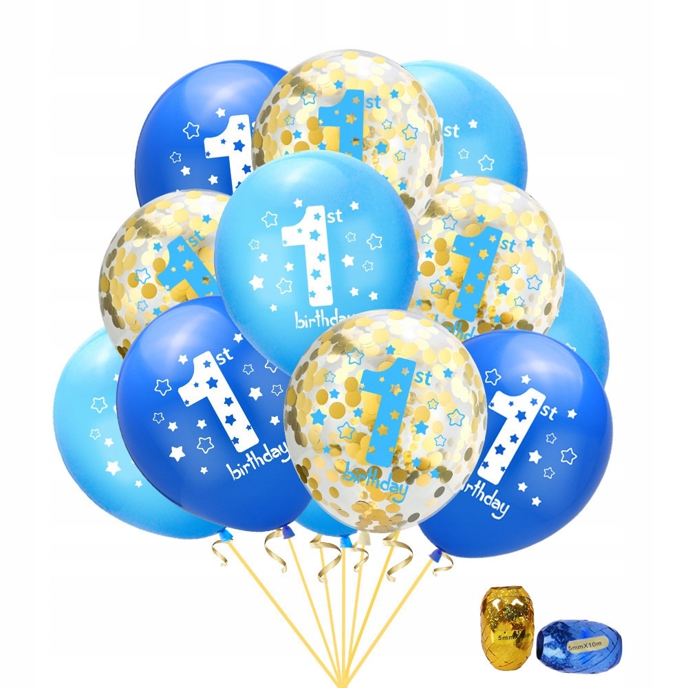 Oro Party Zestaw dekoracji balonowych na Roczek Balony na 1 urodziny
