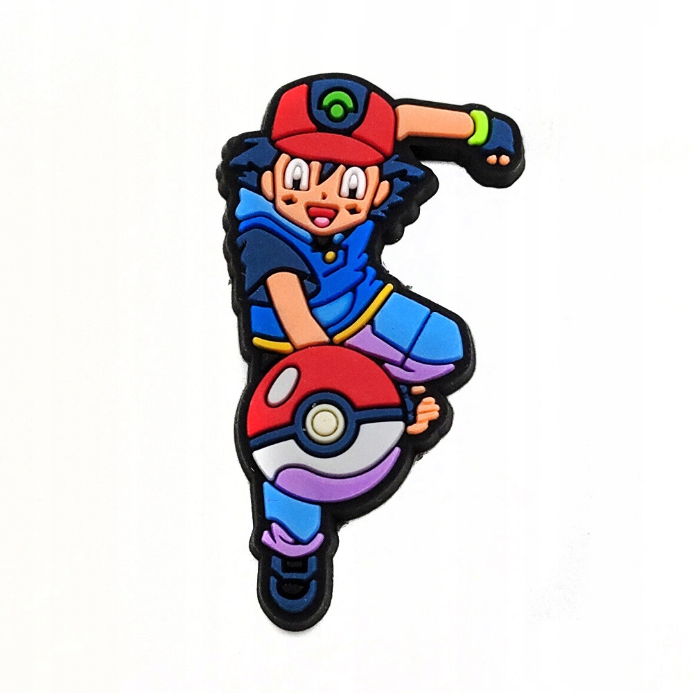 Przypinka Pokemon Ash Ketchum do Crocs butów klapków telefonu torebki