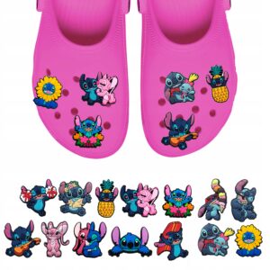 Przypinki do Crocs LILO I STITCH do butów telefonu torby zestaw 14 szt