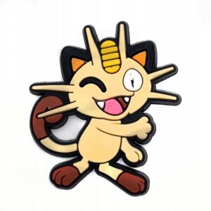 Przypinka Pokemon Meowth do Crocs butów klapków telefonu torebki plecaki