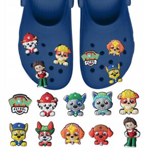 Przypinki do Crocs PSI PATROL do butów telefonu torby zestaw 10 szt
