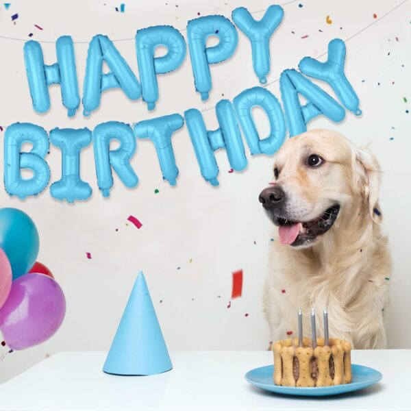Oro Party Balonowa Dekoracja Girlanda balonowa Happy Birthday Blue 40 cm - obrazek 4