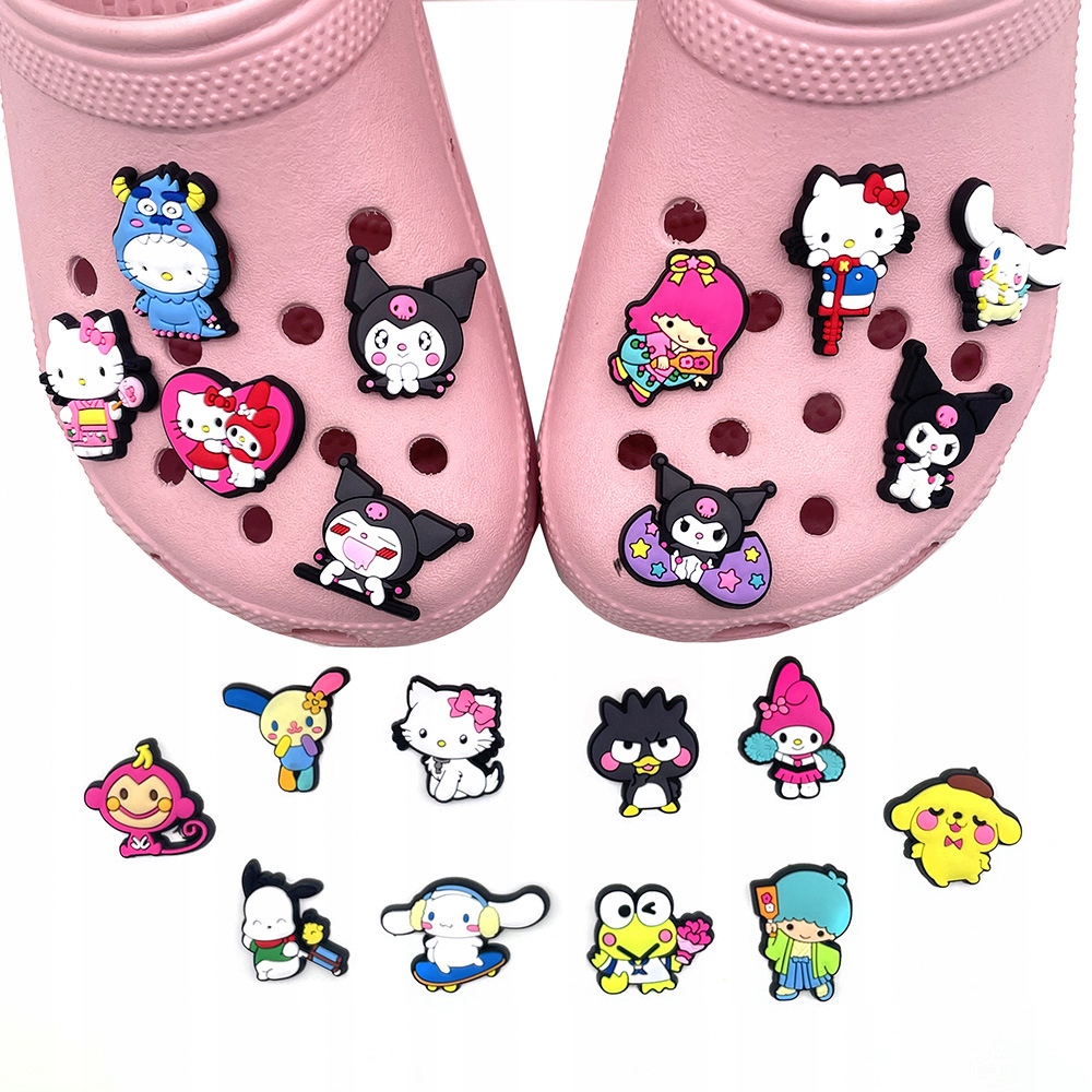 Przypinki do Crocs Hello Kitty Kawaii, zestaw 20 sztuk