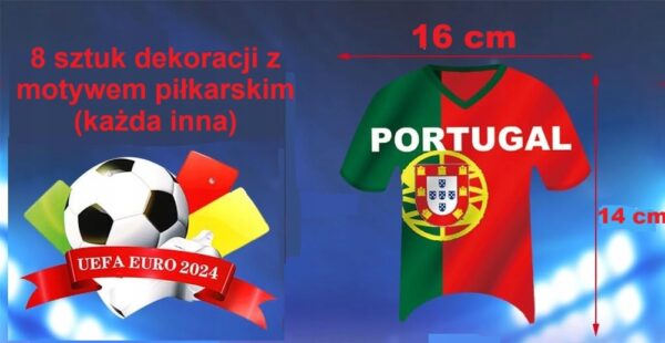 Dekoracja na urodziny ZESTAW 2 GIRLANDY KOSZULKI PIŁKARSKIE PIŁKA NOŻNA - obrazek 5