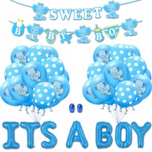 Oro Party Zestaw dekoracji balonowych na Baby Shower It's a Boy + Girlanda