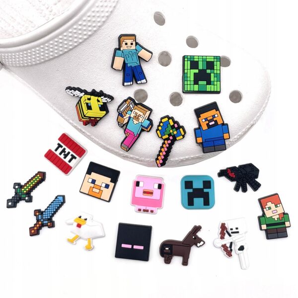 Przypinka Minecraft do Crocs butów klapków telefonu torby torebki plecaki - obrazek 6