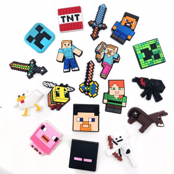 Przypinka Minecraft do Crocs butów klapków telefonu torby torebki plecaki - obrazek 7