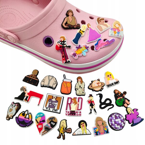 Przypinka Taylor Swift do Crocs butów klapków telefonu torby torebki - obrazek 3