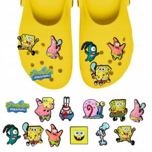 Przypinki do Crocs SPONGEBOB do butów telefonu torby zestaw 12 szt