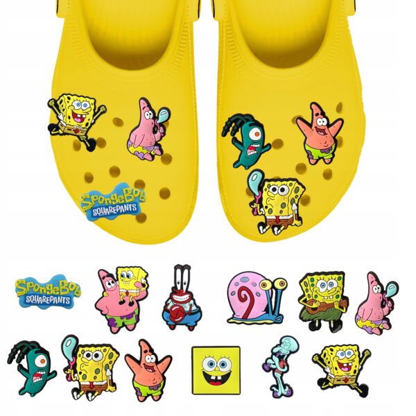 Przypinki do Crocs SPONGEBOB do butów telefonu torby zestaw 12 szt