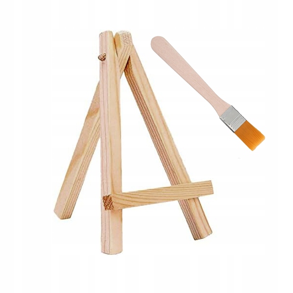 Mini sztaluga z drewna 15 cm + pędzel GRATIS!