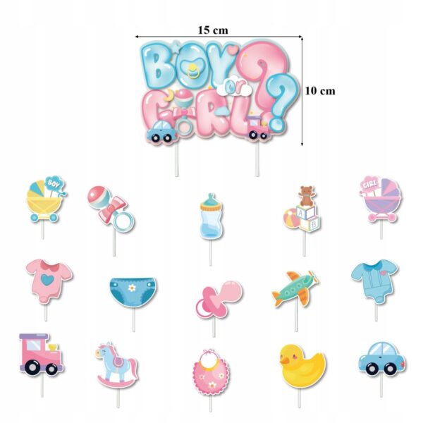 Oro Party Zestaw dekoracji balonowych na Baby Shower Boy or Girl + Girlanda - obrazek 7
