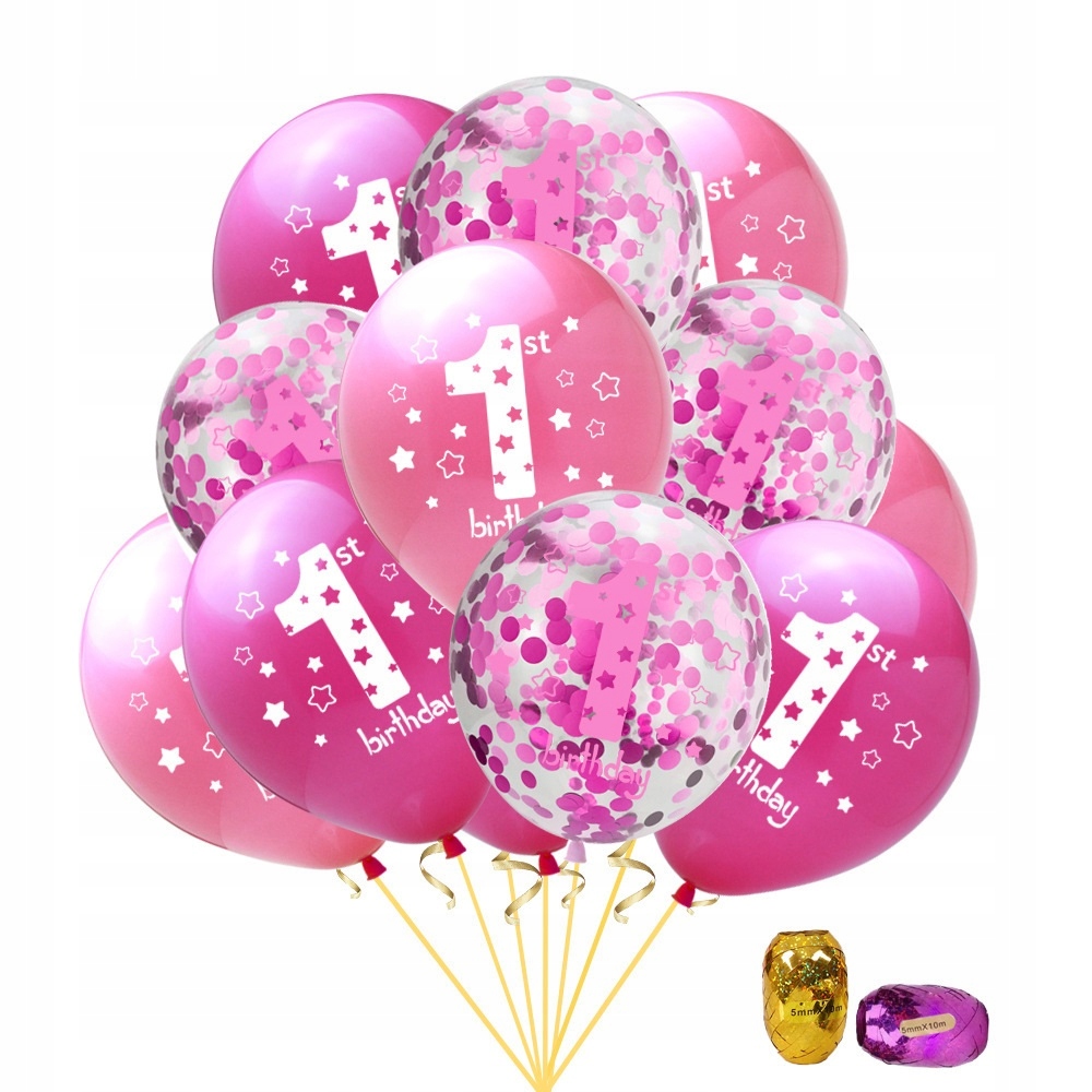 Oro Party Zestaw dekoracji balonowych na Roczek Balony na 1 urodziny