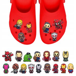 Przypinki do Crocs MARVEL AVENGERS do butów telefonu torby zestaw 16 szt