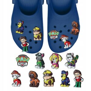 Przypinki do Crocs PSI PATROL do butów telefonu torby zestaw 9 szt