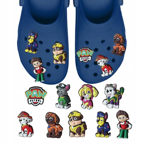 Przypinki do Crocs PSI PATROL do butów telefonu torby zestaw 9 szt